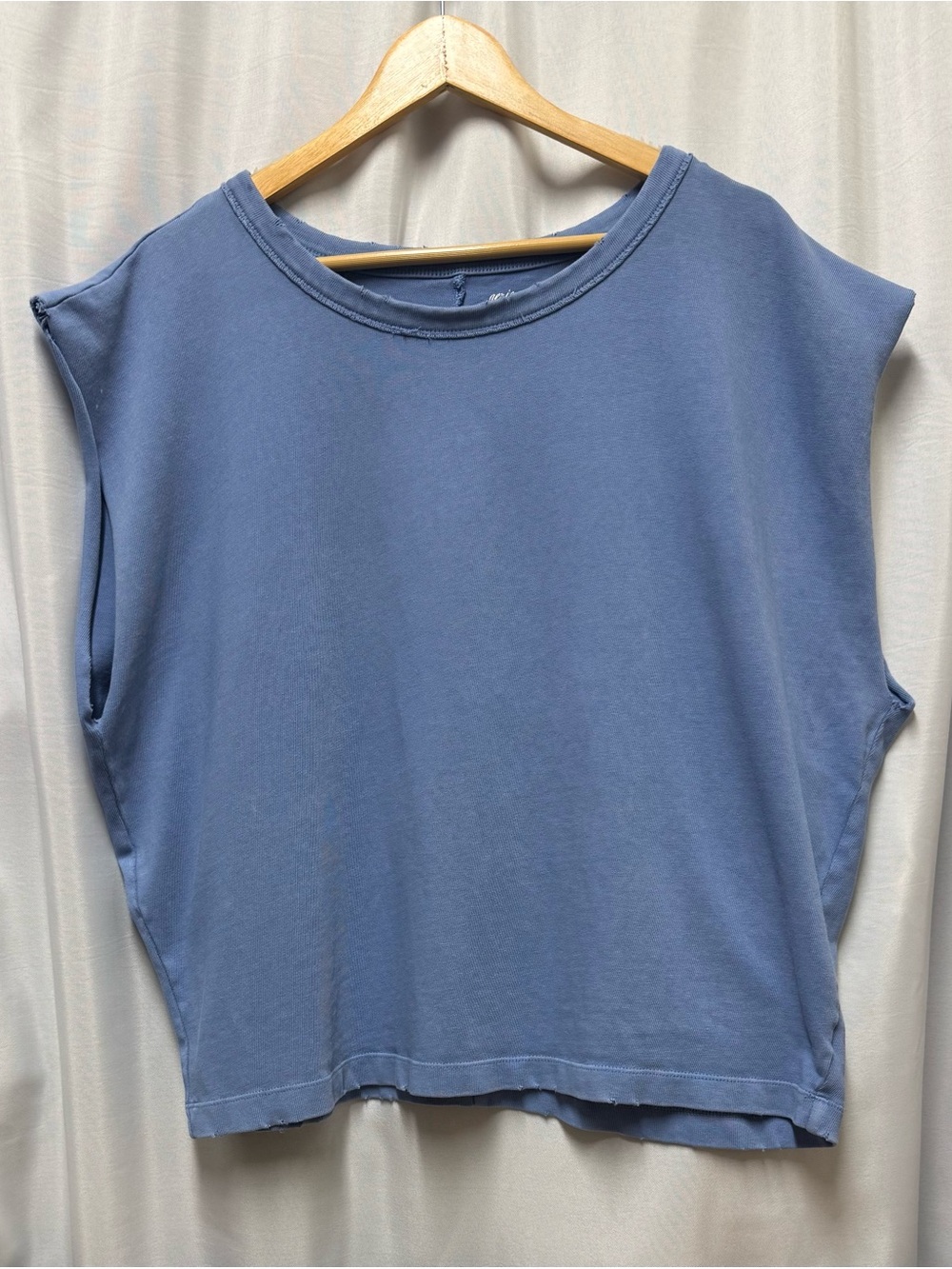 Aerie boxy Sleeveless Tank in Dusty Blue